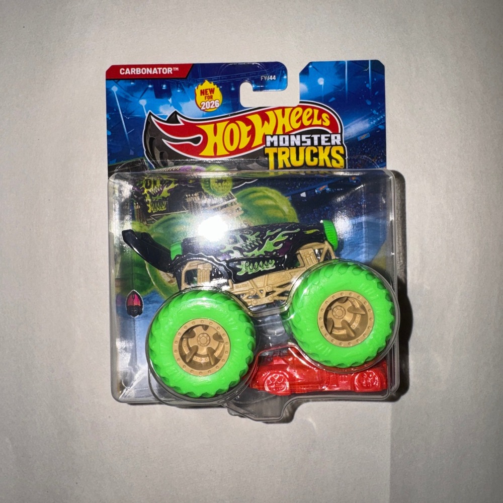 Hot Wheels Monster Trucks Carbonator 2024 Black Green FYJ44 1:64 Die-Cast New